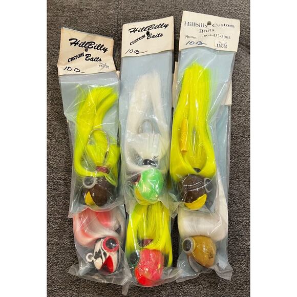 6 pack Striped Bass Parachute Heads -10 oz - Picture 10 of 12